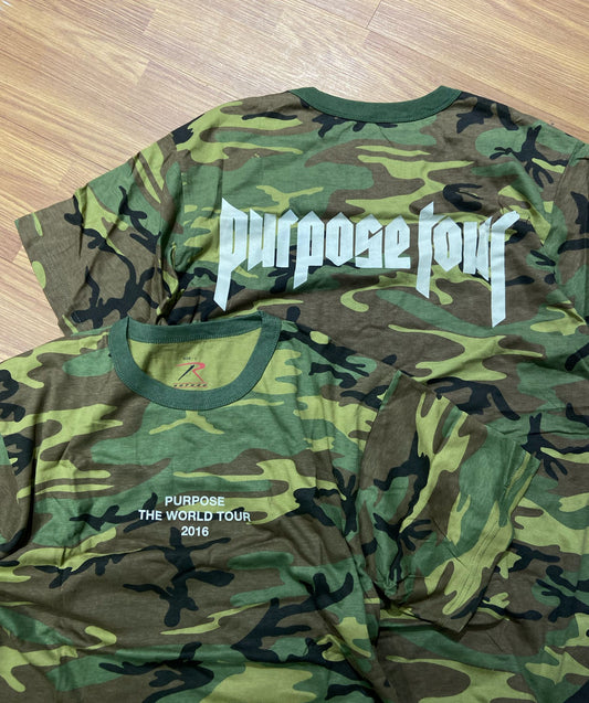 Justin Bieber Purpose Tour Merchandise Tee Camo