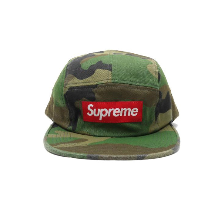 Supreme SS16 Washed Twill Camp Cap Woodland (皮扣)