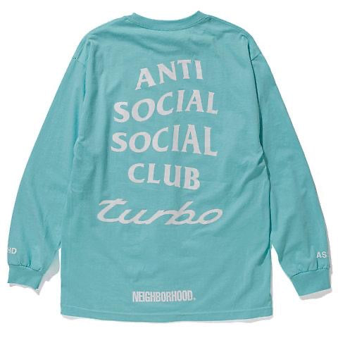 Anti Social Social Club ASSC x Neighborhood NBHD 911 Turbo LS Tee Tiffany (Made In USA)