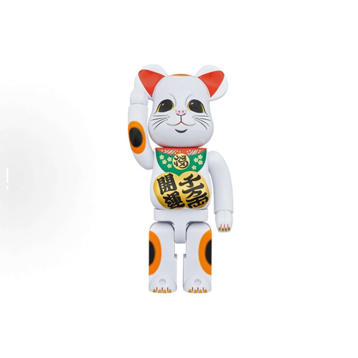 Medicom Toy Bearbrick 招財貓 白色 開運 千万両 400% Be@rbrick 招き猫 Maneki Neko