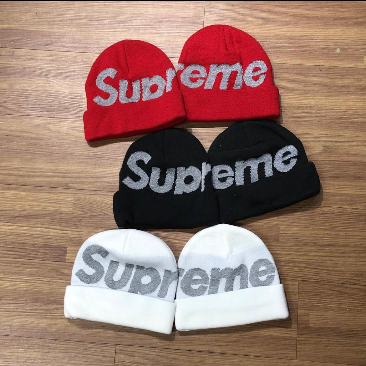 Supreme FW18 Big Logo Beanie (3M Reflective)
