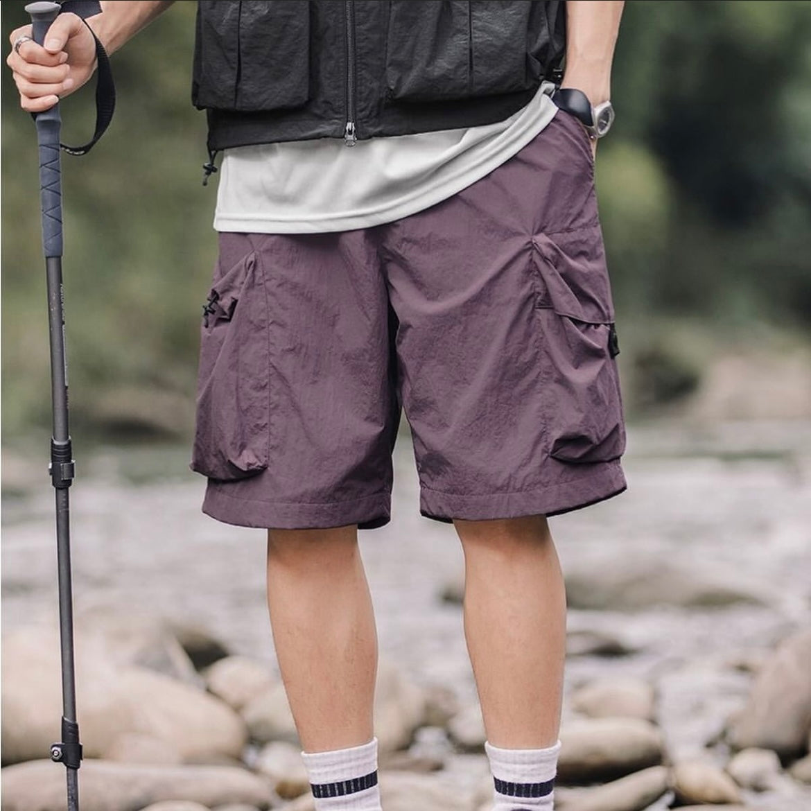 Preorder 預訂 OutWild Outdoor Shorts Black Beige Purple 防潑水速乾戶外短褲 黑色 卡其 紫色