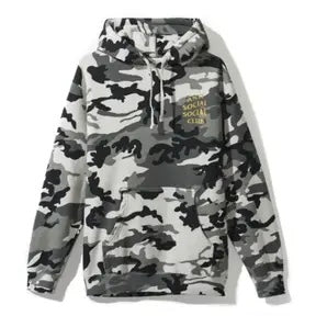 Anti Social Social Club ASSC Siberia Camo Hooded Sweatshirt Hoodie Snow Camo