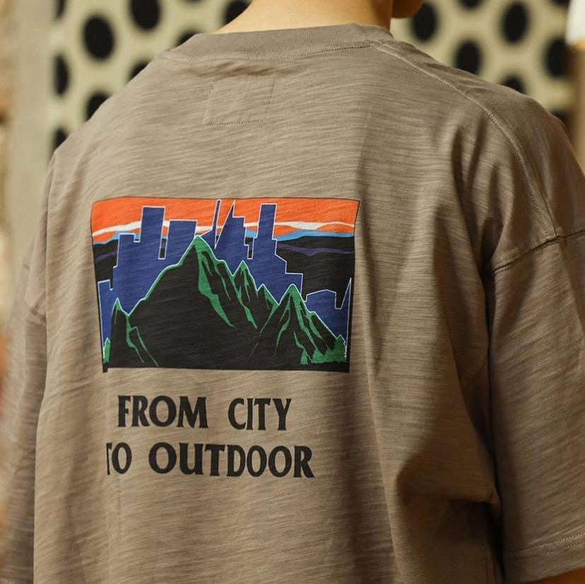 Pin Sktbs Urban Mountain SS Tee (Bamboo 天竺棉) Brown Cream Navy