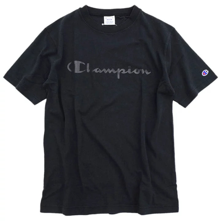 Champion JP Tonal Lettering Logo Tee Black C3-M350