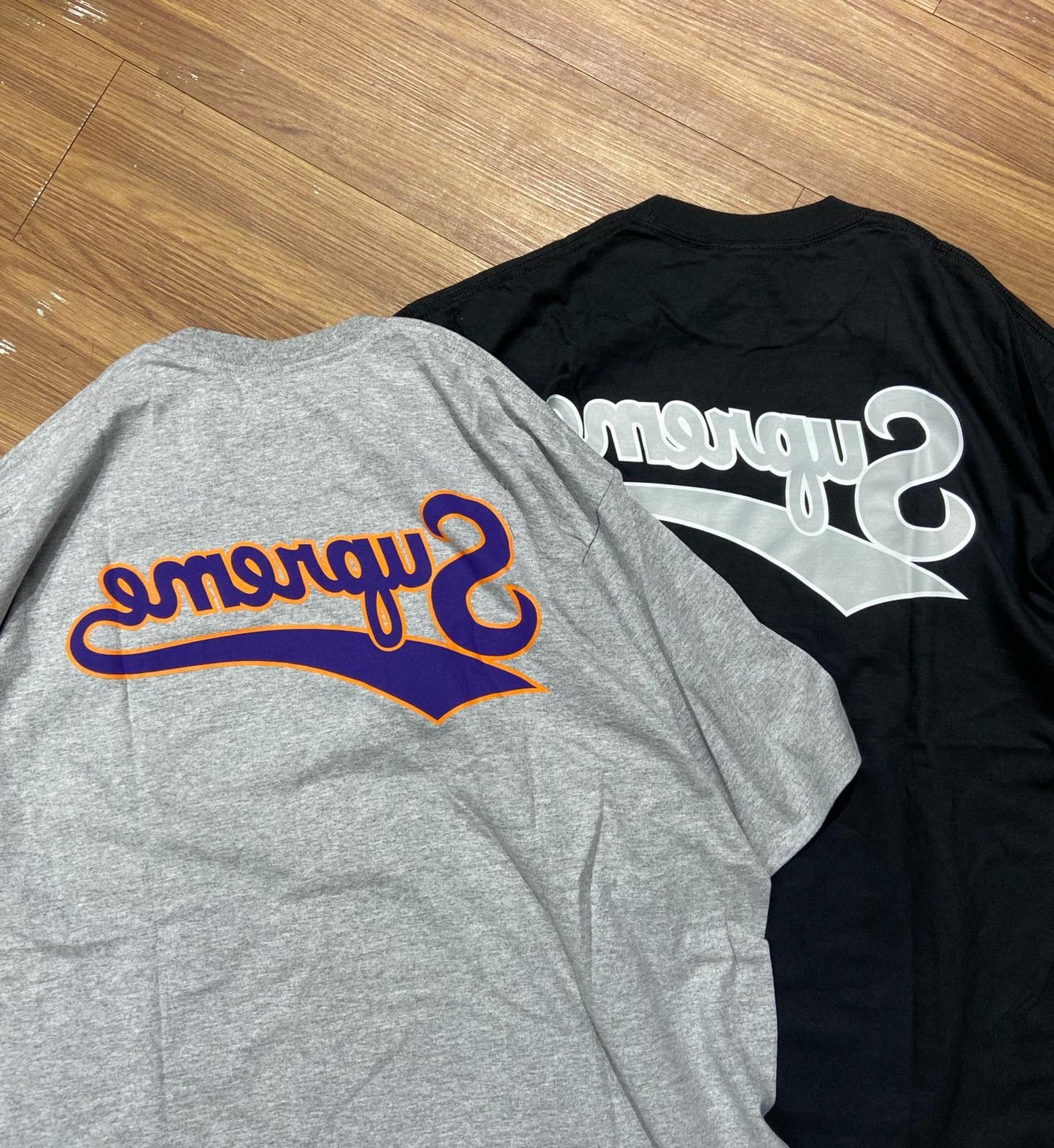Supreme Backwards Tee Black Heather Grey