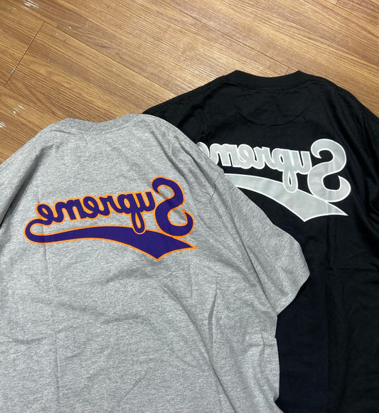 Supreme Backwards Tee Black Heather Grey