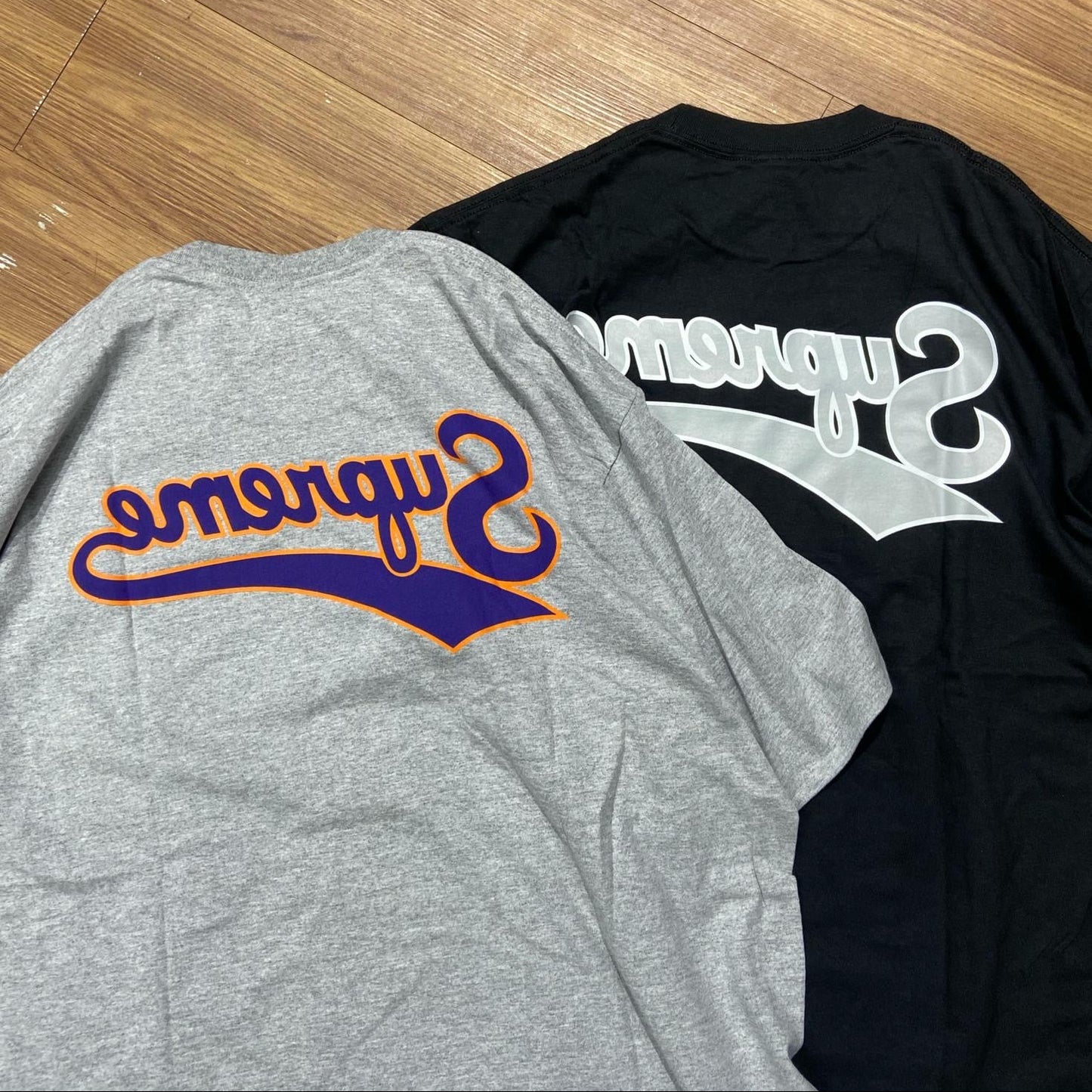 Supreme Backwards Tee Black Heather Grey