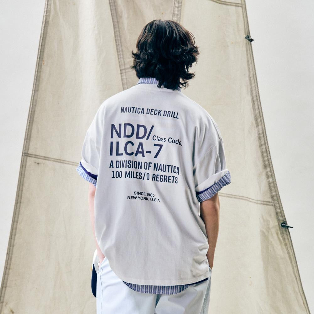 Preorder 預訂 Nautica KR Deck Drill Tee SS White Olive Grey Heather Grey