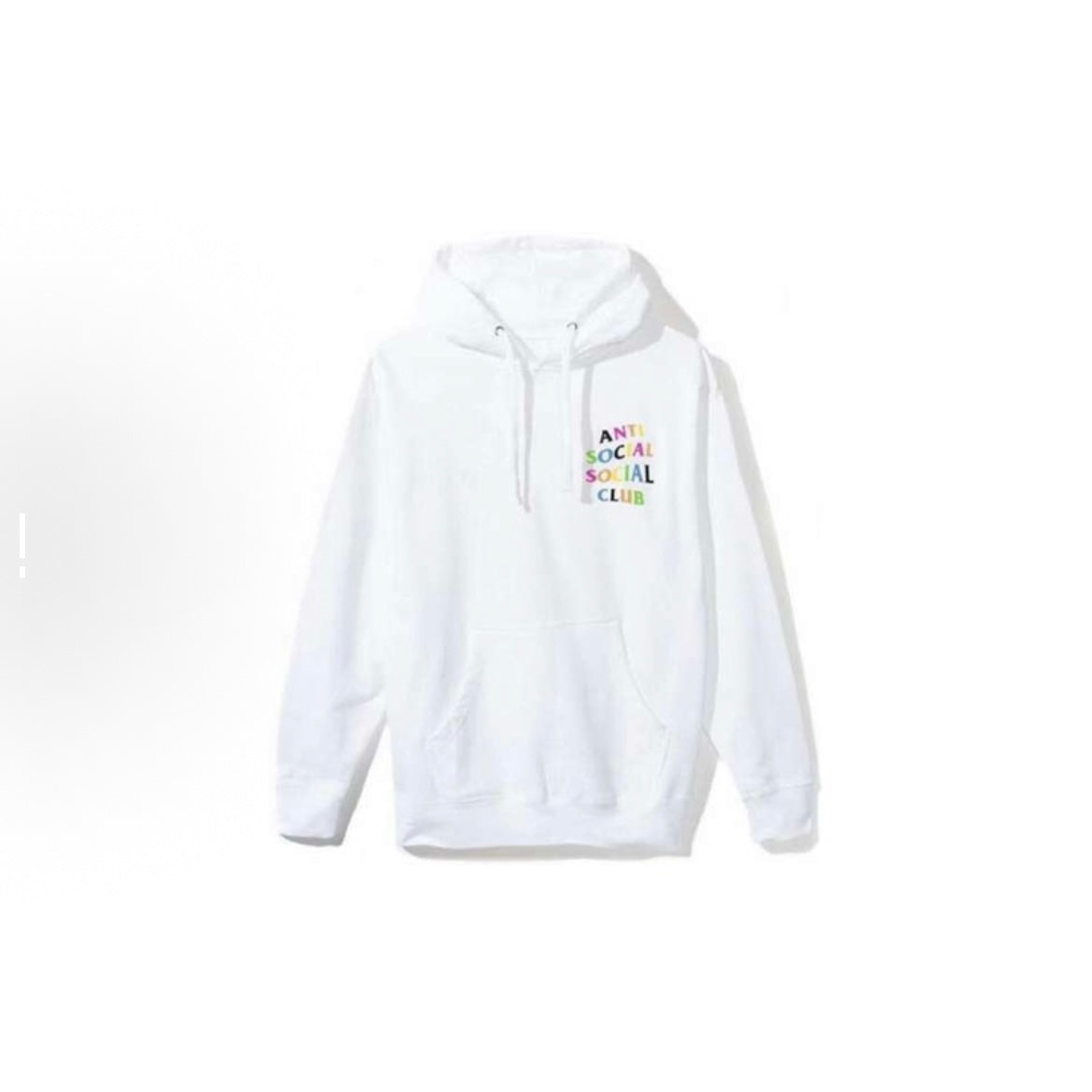 Anti Social Social Club ASSC Rainbow Hooded Sweatshirt Hoodie White 彩虹字