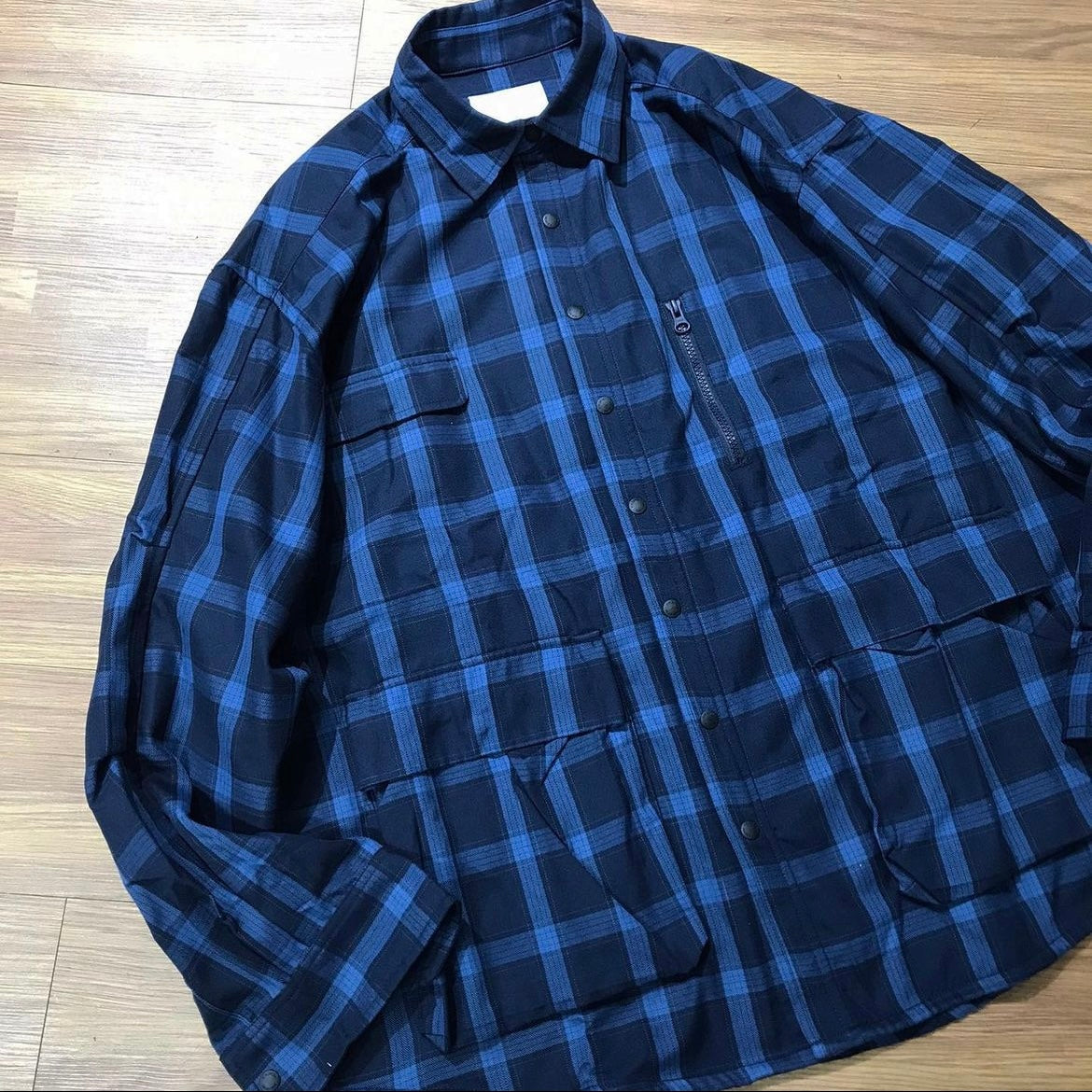 Pin Sktbs Plaid Multi Pocket Checker Shirt LS