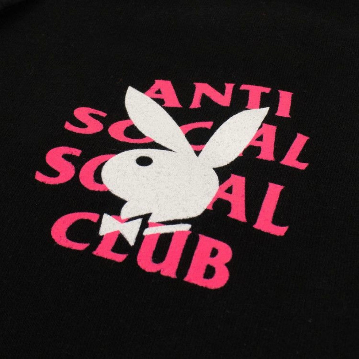 Anti Social Social Club ASSC x Playboy Remix Hooded Sweatshirt Hoodie Black 黑色
