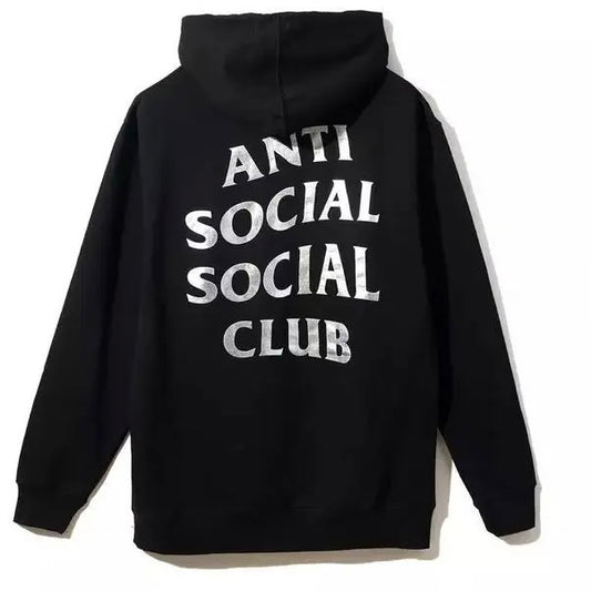 Anti Social Social Club ASSC Sin City Hooded Sweatshirt Hoodie Black Silver 黑色銀字