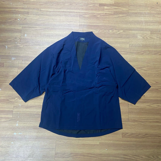 LAKH Supply Packable Lightweight Kimono Navy AIRY TECHWEAR