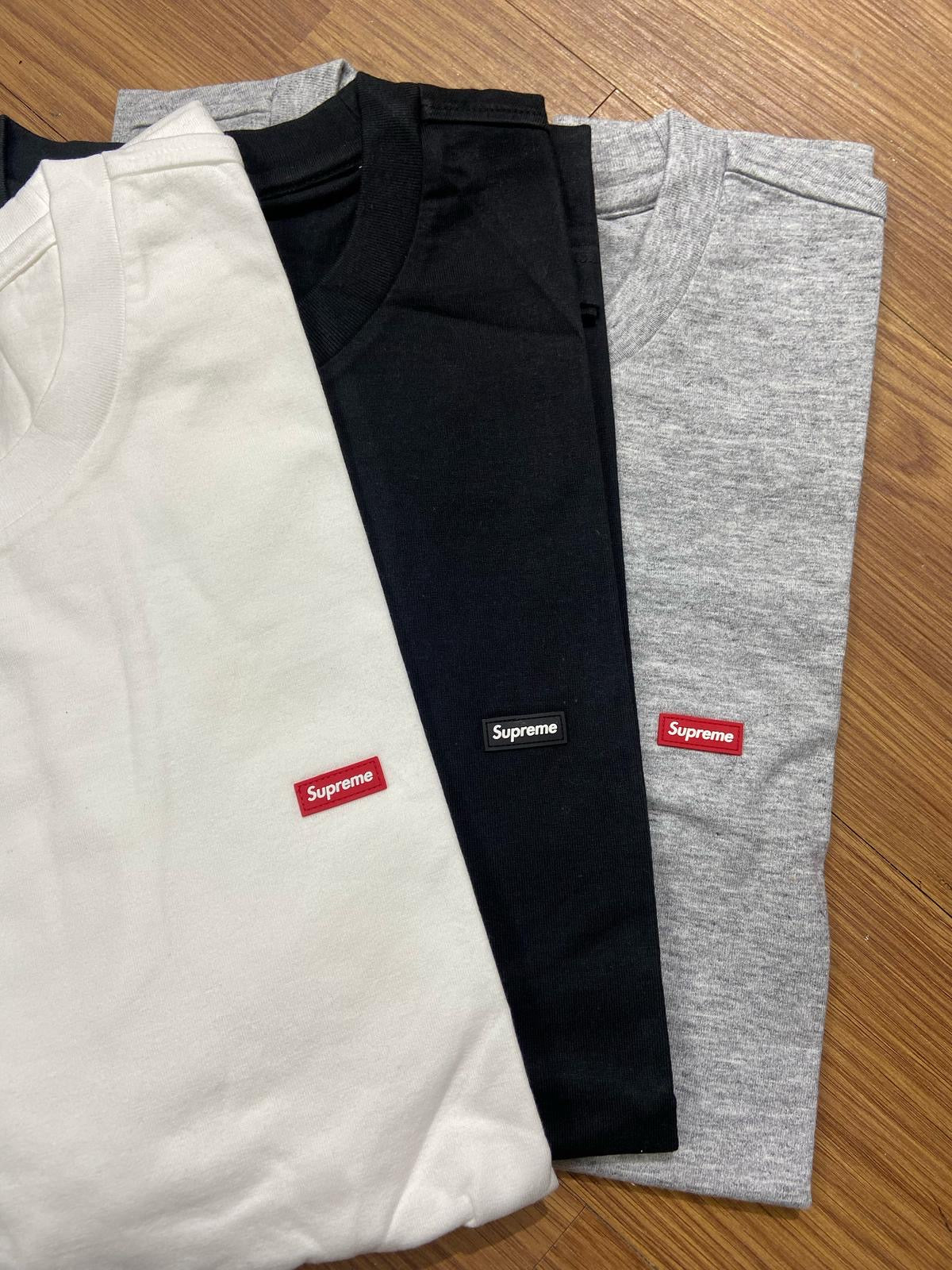 Supreme Small Box Tee SS (軟膠Box) White Grey Black