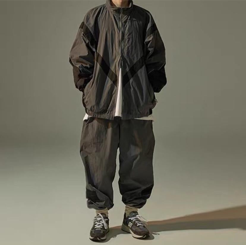 Pin Sktbs 22SS Zip Track Pant Black Grey