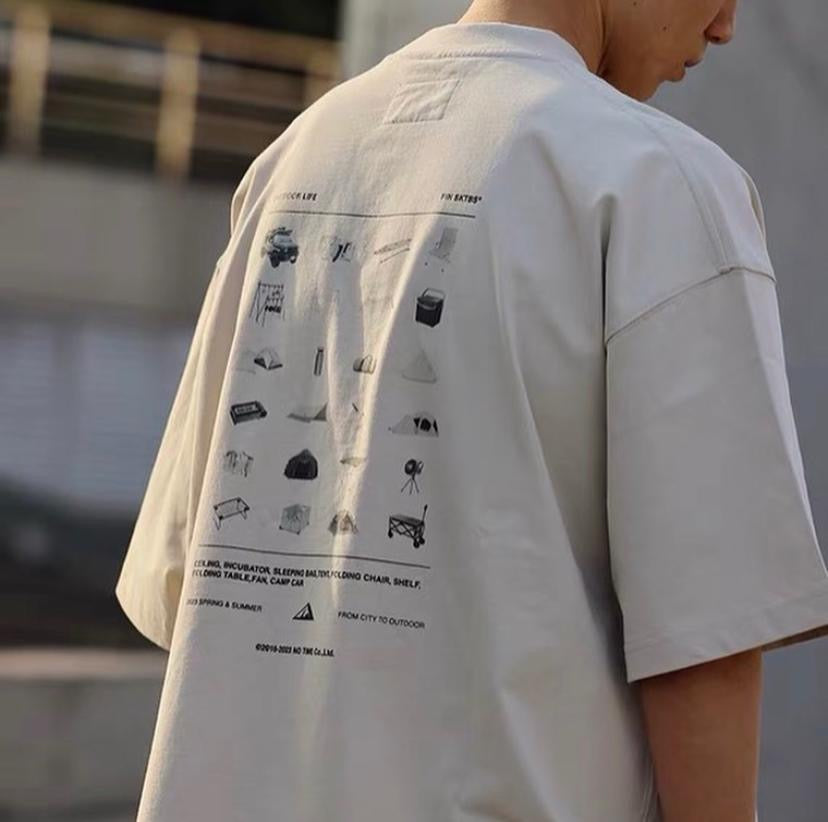 Pin Sktbs 23SS Camping Pocket Tee Beige White