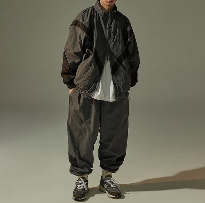 Pin Sktbs 22SS Zip Track Pant Black Grey