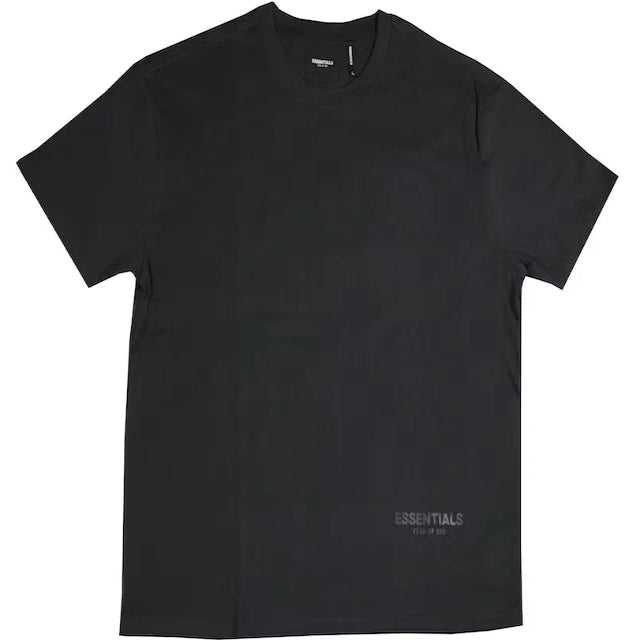Fear of God FOG Essentials 3M Reflective Back Boxy Logo SS Tee Black