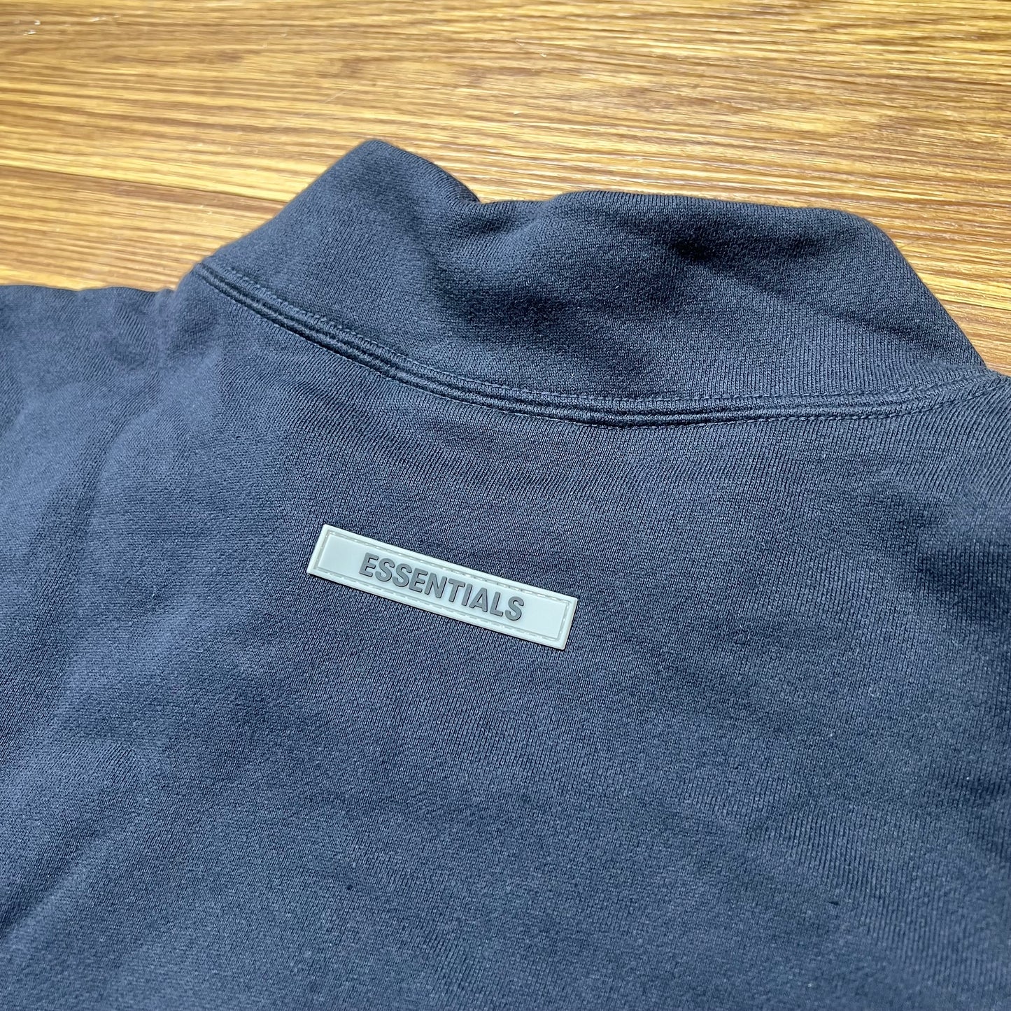Fear of God FOG Essentials 3M Reflective Small Logo Mock Neck Pullover Navy 192SP202037F