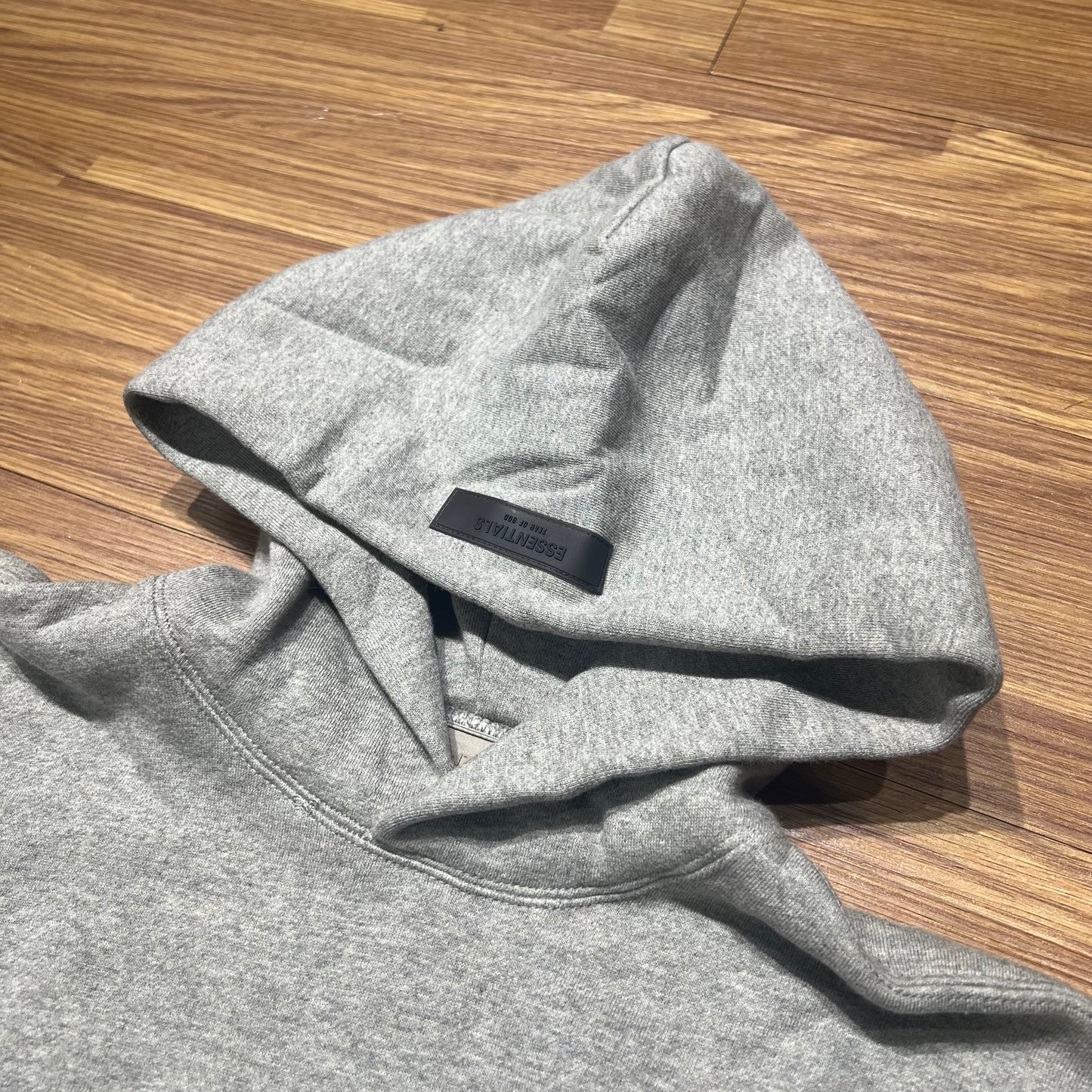 Fear of God FOG Essentials Back Logo Fleece Relaxed Hoodie Dark Oatmeal 192SU224468F