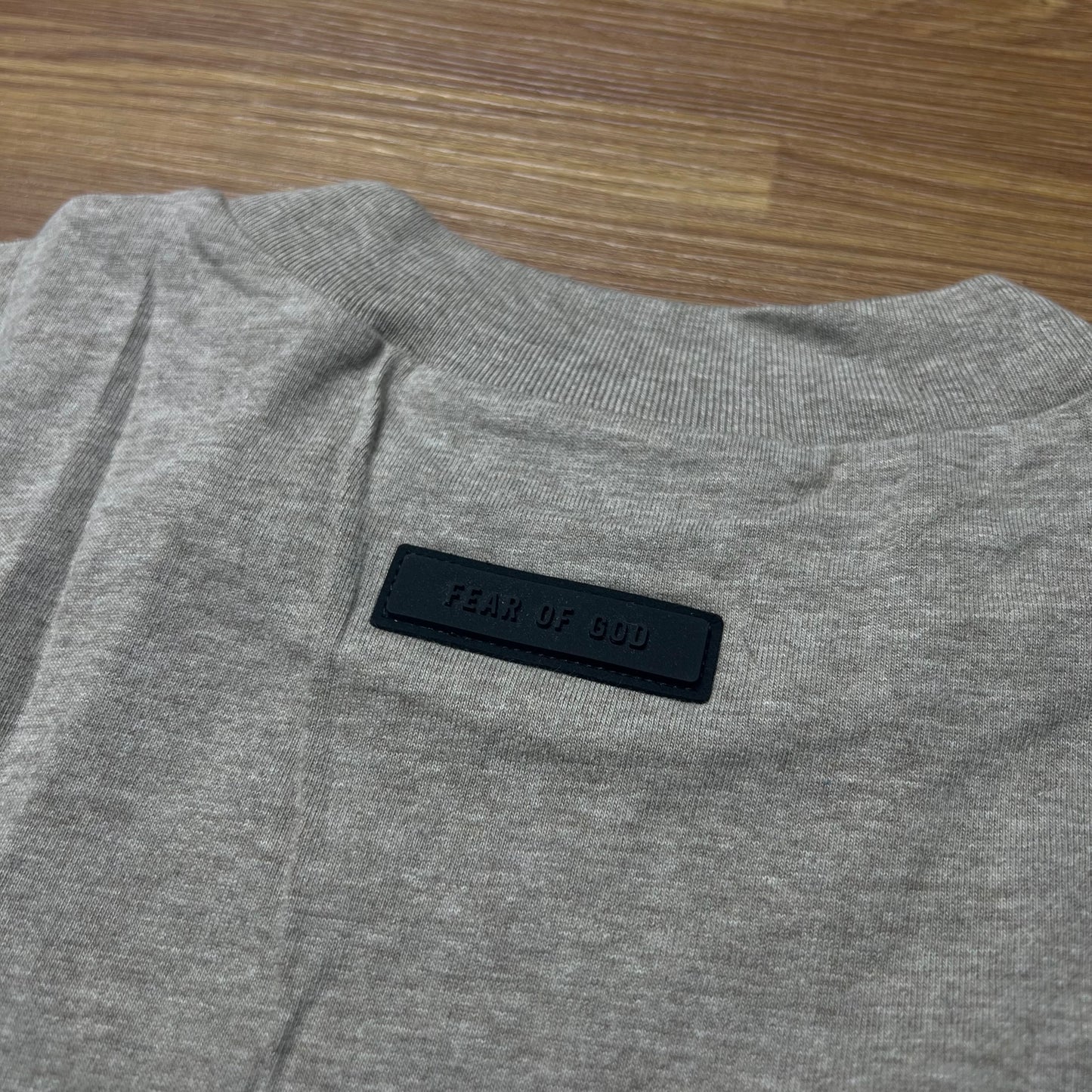 Fear of God FOG Essentials Front Small Logo SS Tee Core Heather Grey