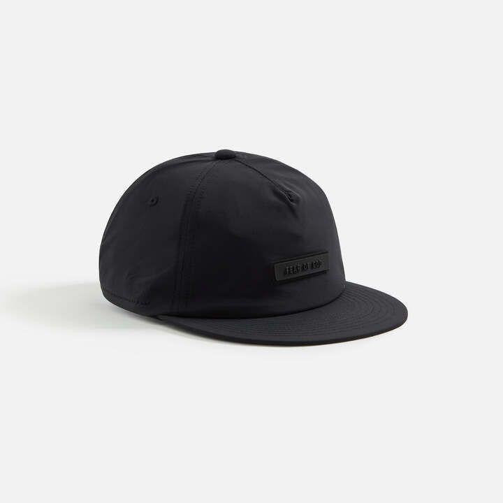 Fear of God FOG Essentials Logo Shell Baseball Dad Cap Black