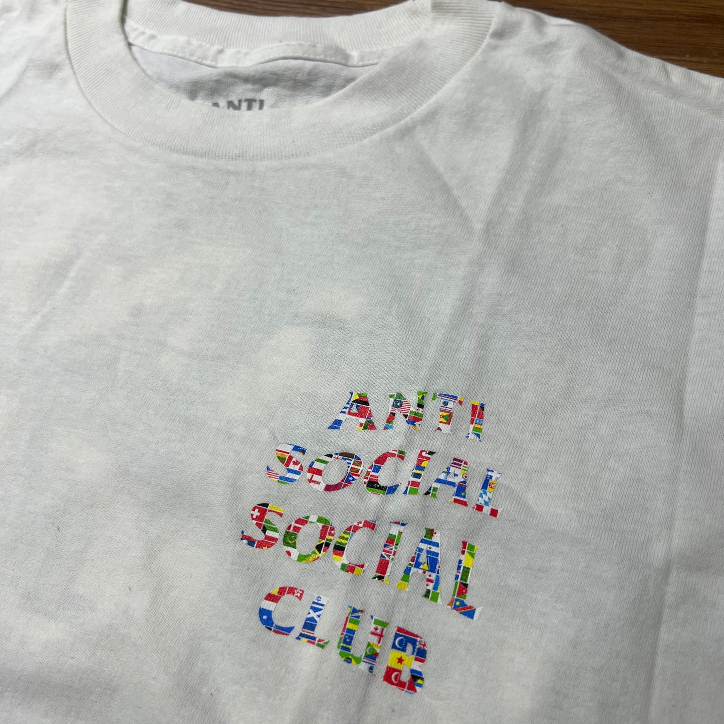 Anti Social Social Club ASSC Multi Flag Tee Black White (Made in USA) 黑色 白色 萬國旗字
