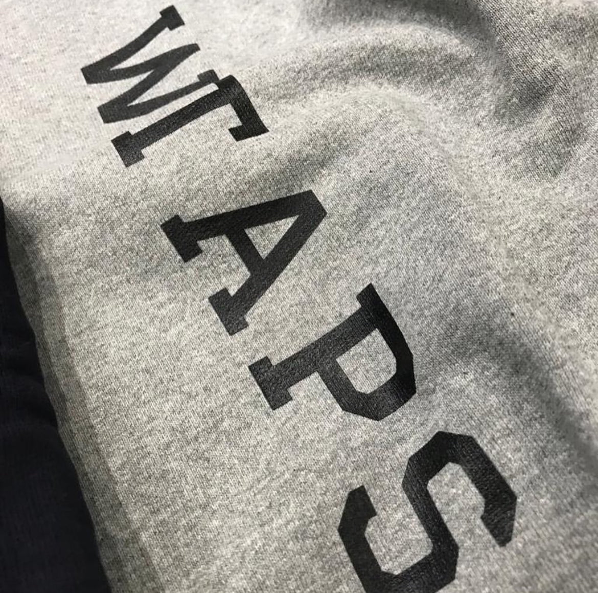 Wtaps Design 01 Sweat Crewneck Grey Navy 231ATDT-CSM02