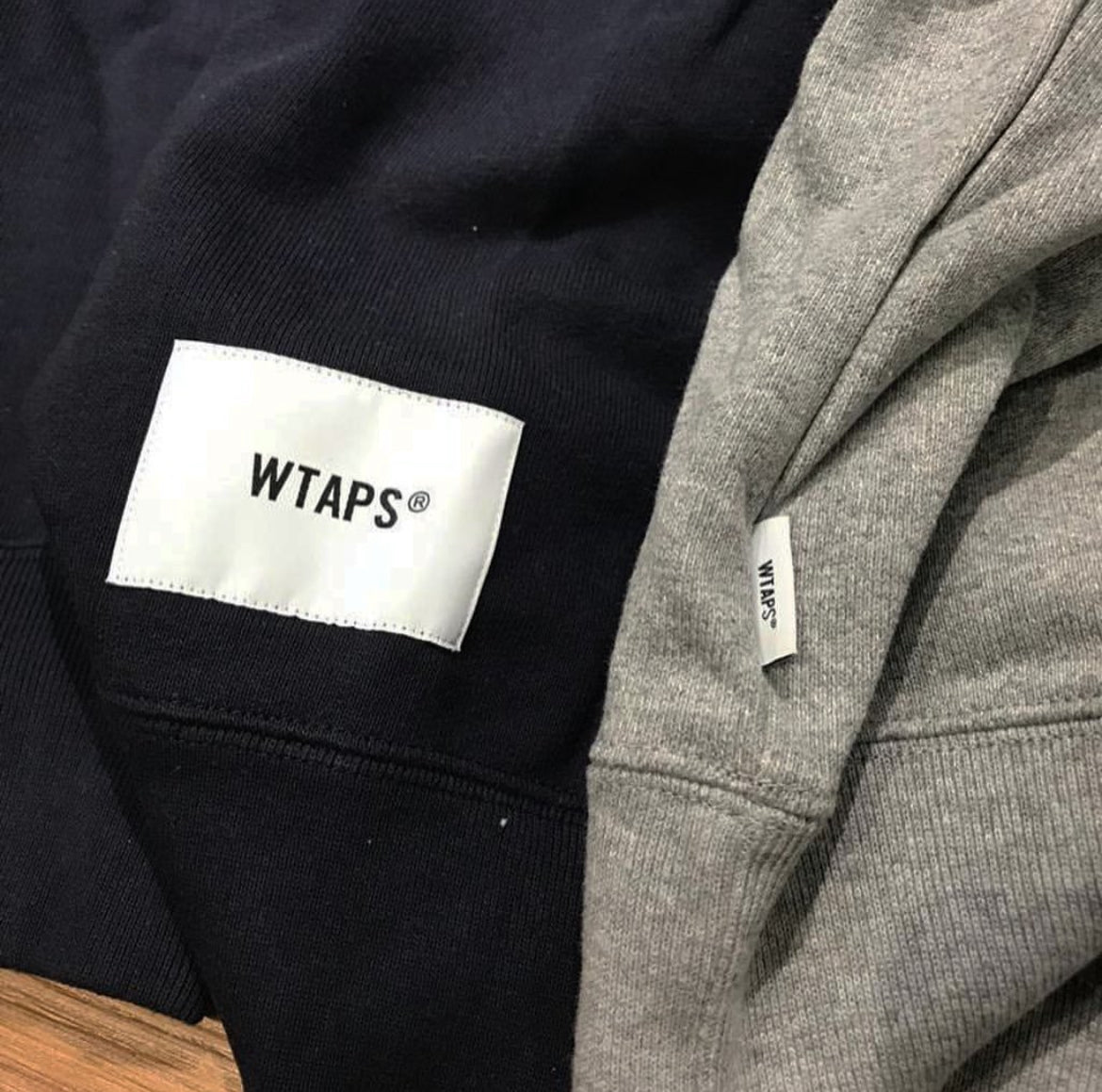 Wtaps Design 01 Sweat Crewneck Grey Navy 231ATDT-CSM02