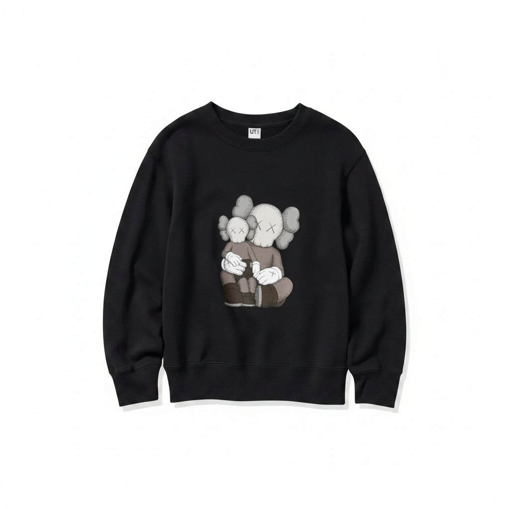 Kaws x Uniqlo UT Sweat Crewneck Black 341-467773