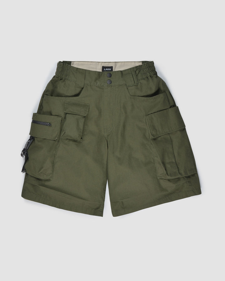 LAKH Supply 10 Pockets Cargo Shorts Ripstop Olive SH-TPC-RSOL
