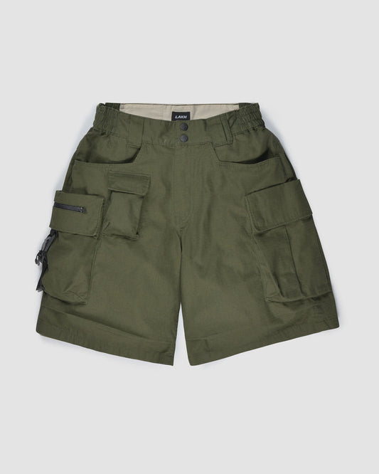 LAKH Supply 10 Pockets Cargo Shorts Ripstop Olive SH-TPC-RSOL
