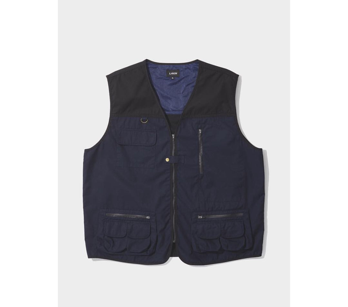 LAKH Supply Multi-Pocket Utility Vest Navy WUV-NV
