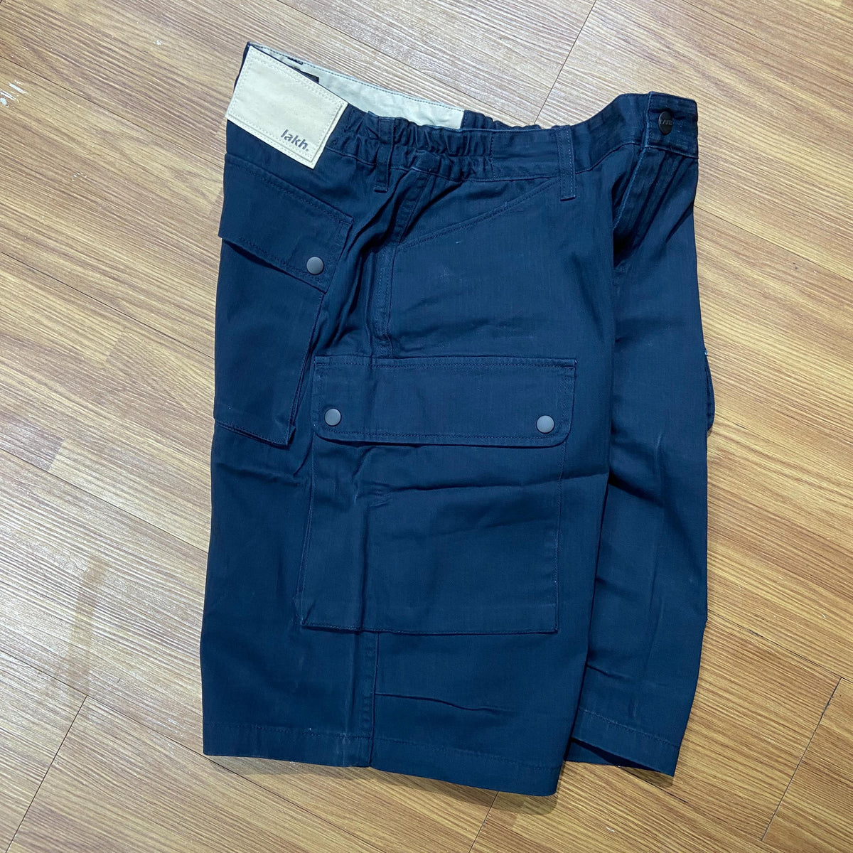 LAKH Supply Herringbone Cargo Shorts Herringbone Navy SH-HBNV