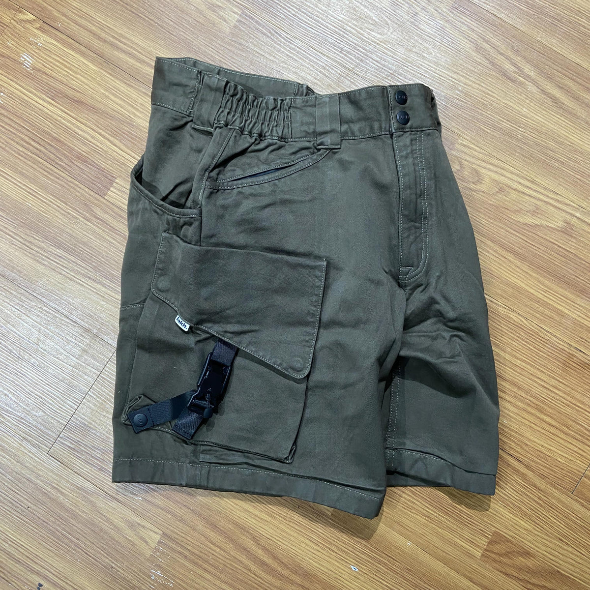 LAKH Supply Slanted Pockets Cargo Shorts Olive SH-SPC-OLIV