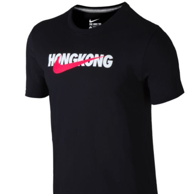 Nike Hong Kong Swoosh Logo Tee Black AH2282-010 HK