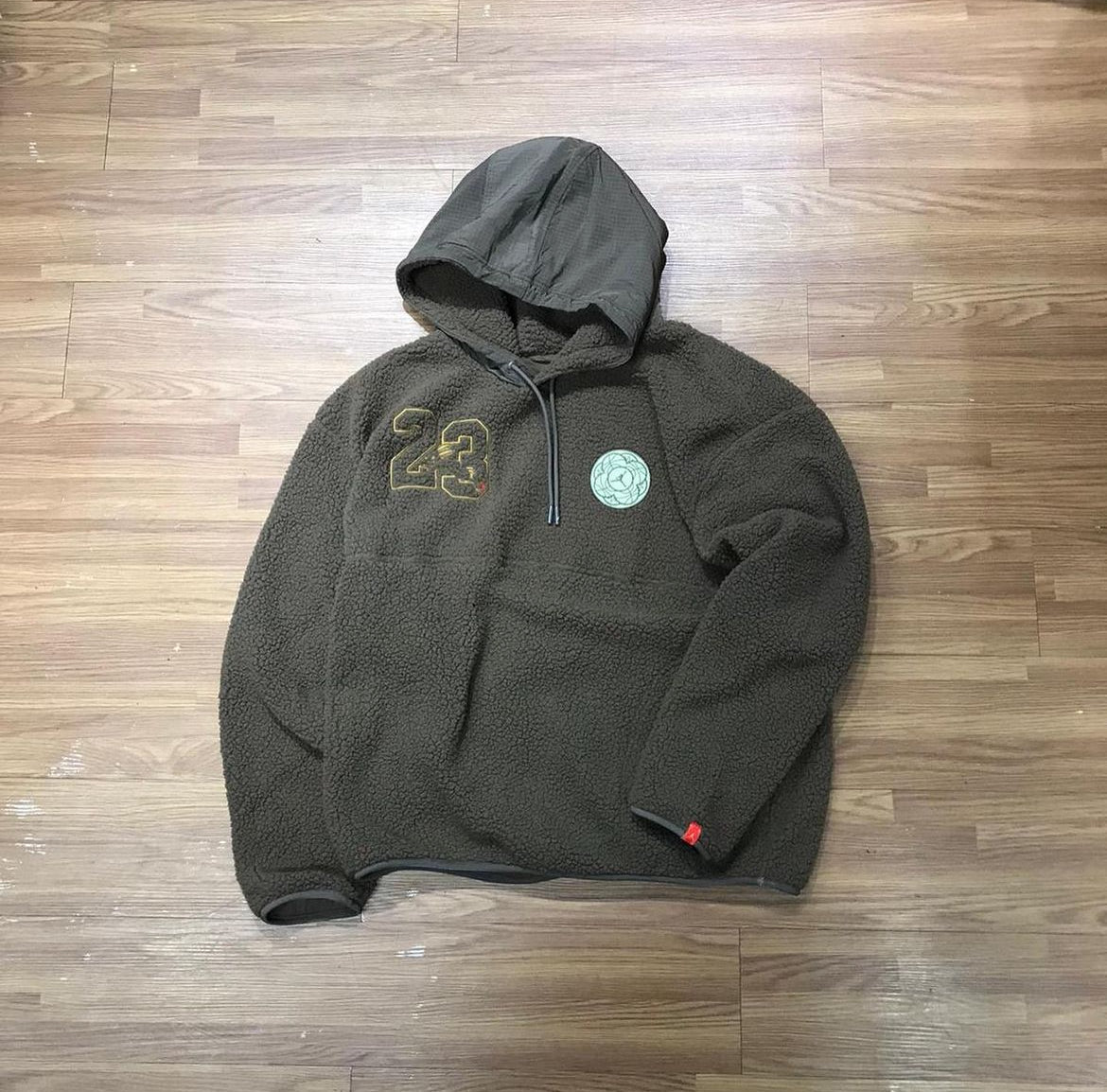Nike Air Jordan CNY Polar Fleece Hoodie Olive Brown FB1451-274