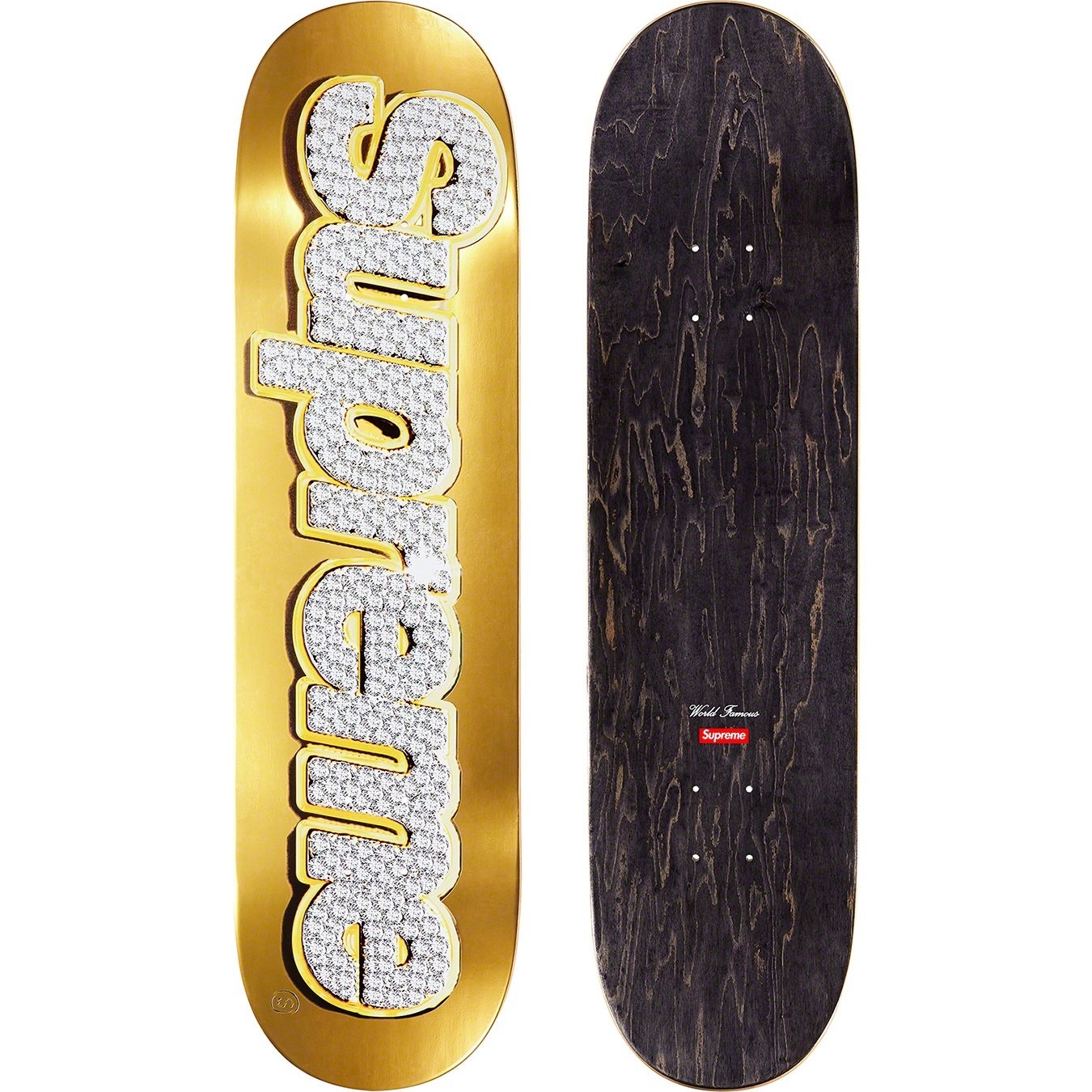 Supreme SS22 Bling Box Logo Skateboard Deck