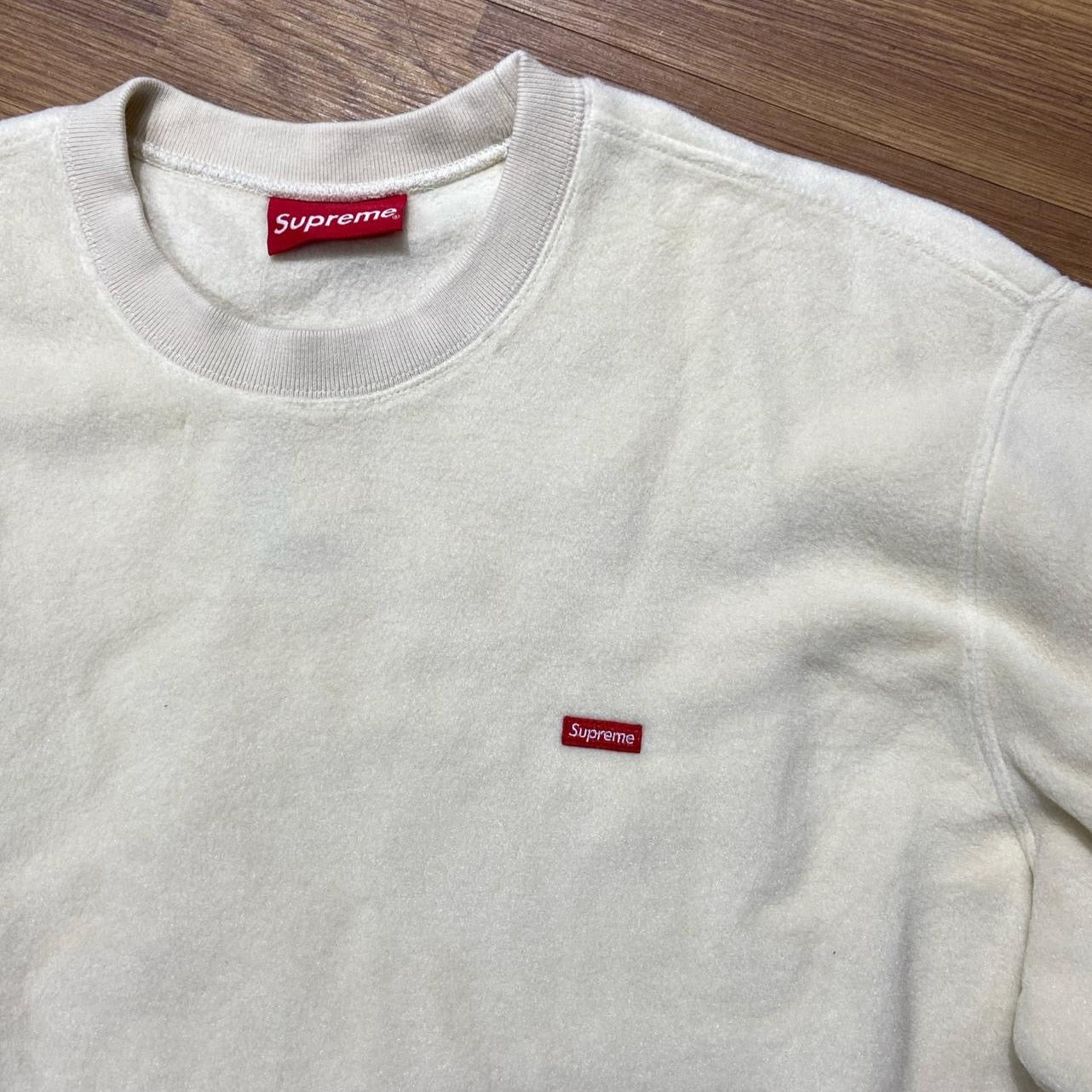 Supreme FW18 Polartec Small Box Crewneck Natural