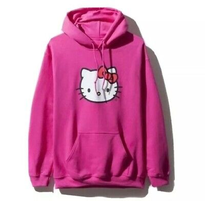 Anti Social Social Club ASSC x Hello Kitty Hooded Sweatshirt Hoodie Hot Pink