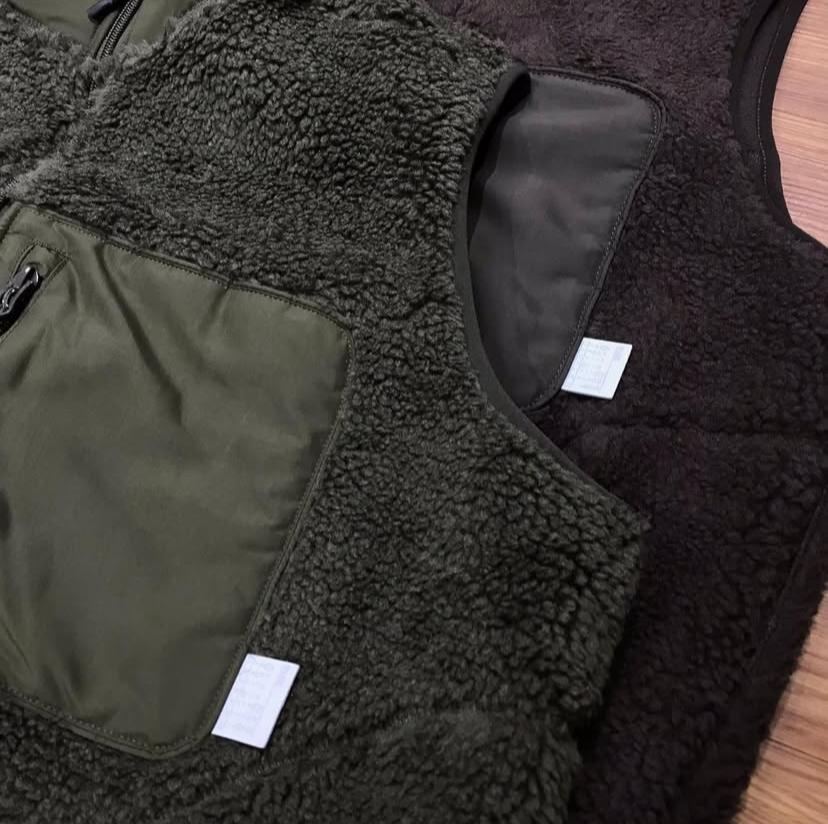 Pin Sktbs Polar Fleece Trail Zip Vest Mountain Green Woodland Brown