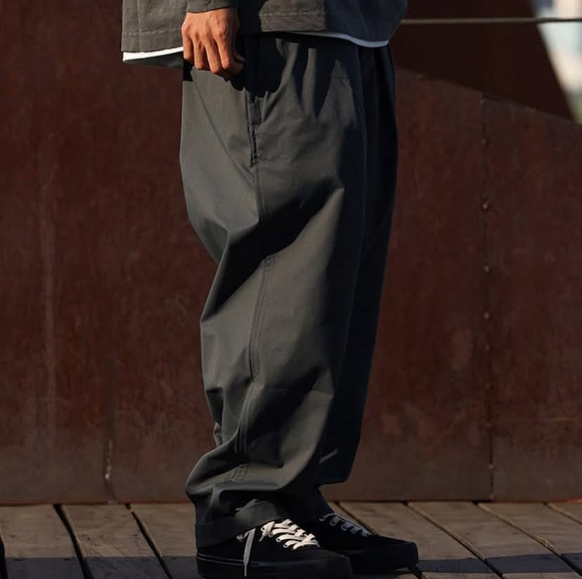 Pin Sktbs 22AW 2-Pleat Waterproof Chino Pants Charcoal Grey Olive Khaki