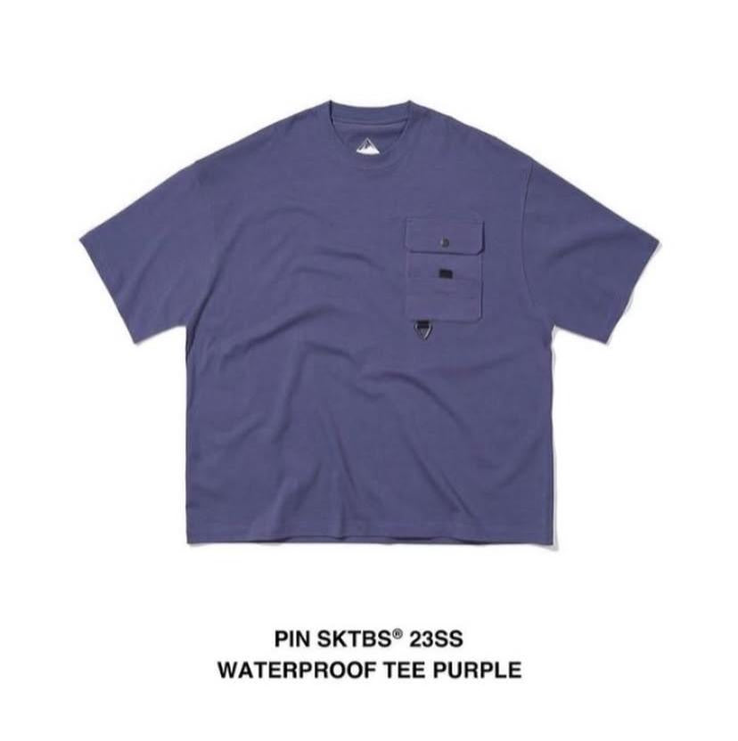 Pin Sktbs Waterproof Pocket Tee Purple Mountain Green Sand White