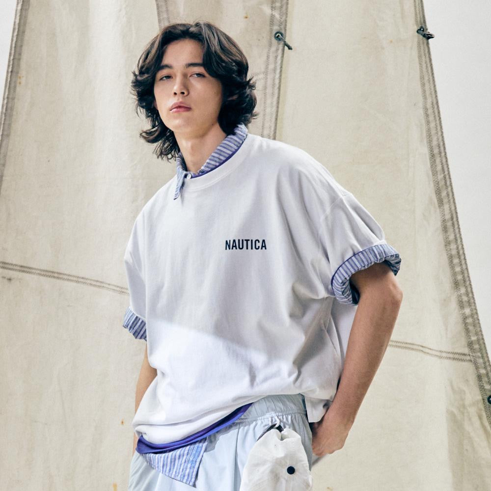 Preorder 預訂 Nautica KR Deck Drill Tee SS White Olive Grey Heather Grey