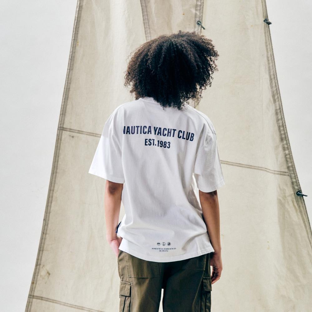 Preorder 預訂 Nautica KR Yacht Club Lettering Tee SS Dark Grey White Blue