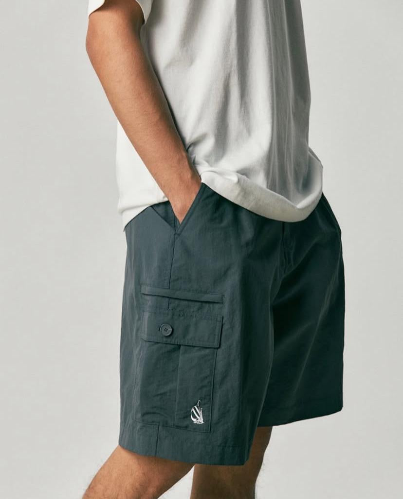 Nautica KR Utility Cargo Shorts Charcoal Grey Navy