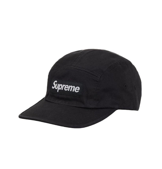 Supreme Washed Chino Twill Camp Cap Black