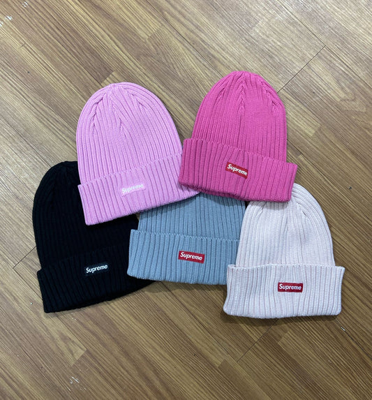 Supreme Overdyed Small Box Beanie Pink Grey Black