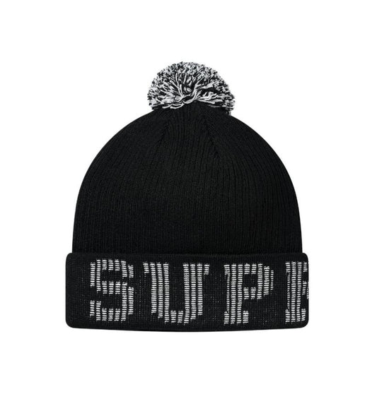 Supreme Grid Logo Beanie Black